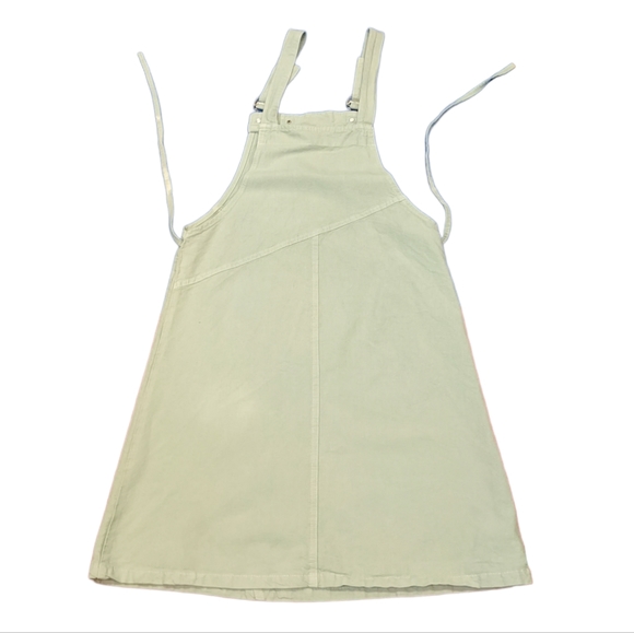 HUGO BOSS Light Green Denim Overall Retro 90s Style Dress/Jumper Skirt Size S/M - Picture 5 of 16